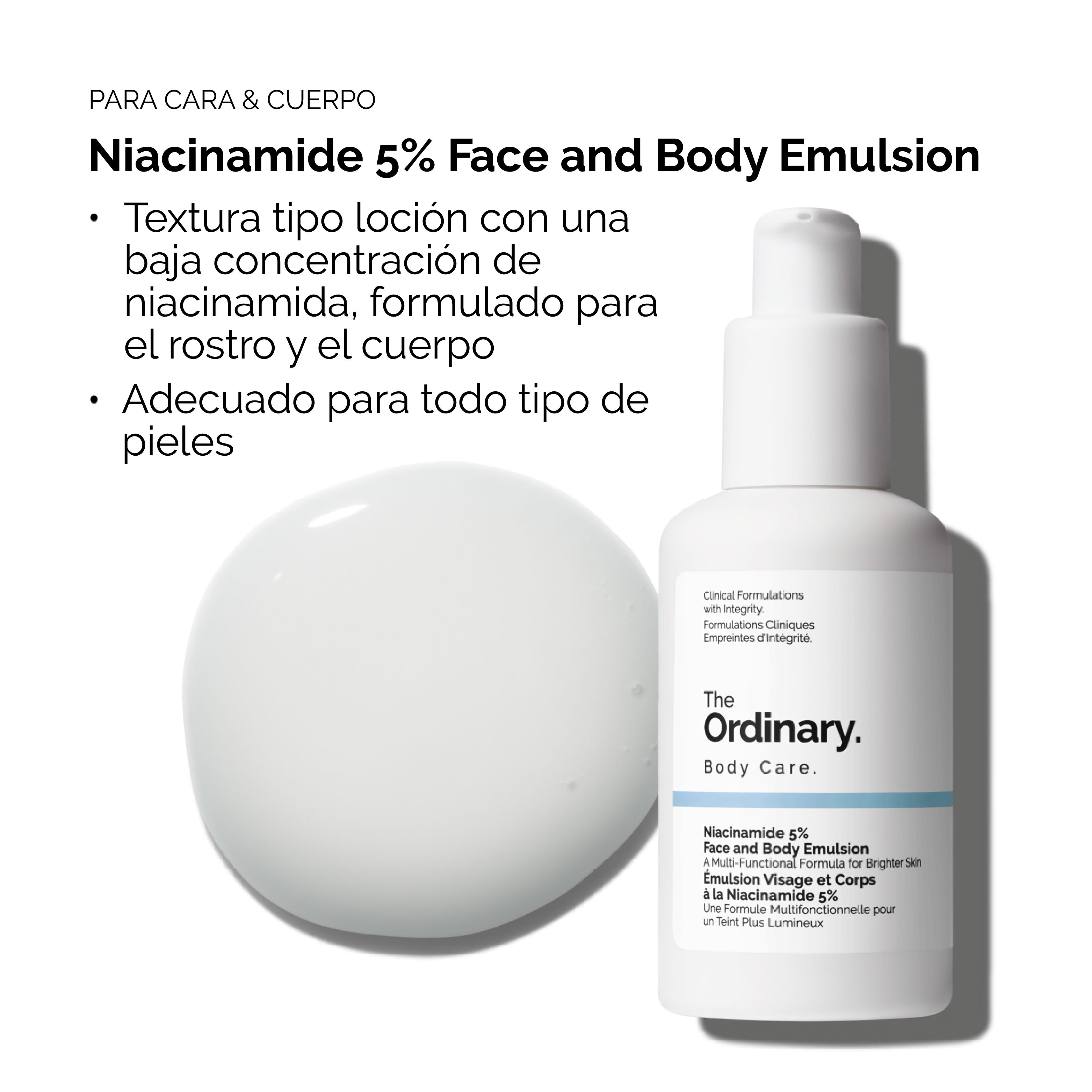 NIACINAMIDE 5% FACE AND BODY (EMULSIÓN PARA ROSTRO Y CUERPO CON NIACINAMIDA)